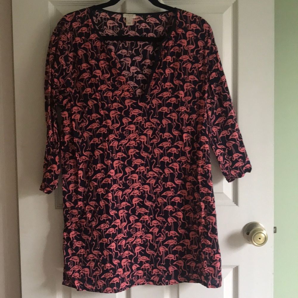 Jcrew flamingo swim coverup size large